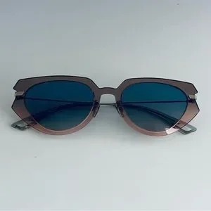 Dior Attitude 53mm Geo Sunglasses Dior DIORATTITUDE2 03LG VC Brown Blue/ Ar 53mm Cat Eye  main image 2